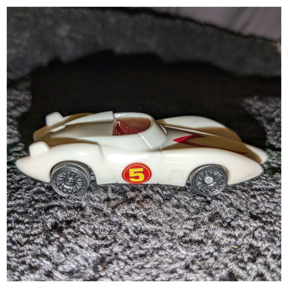Speed Racer Mach 5 Plastic Toy Car Pull Back & Go McDonalds 2008